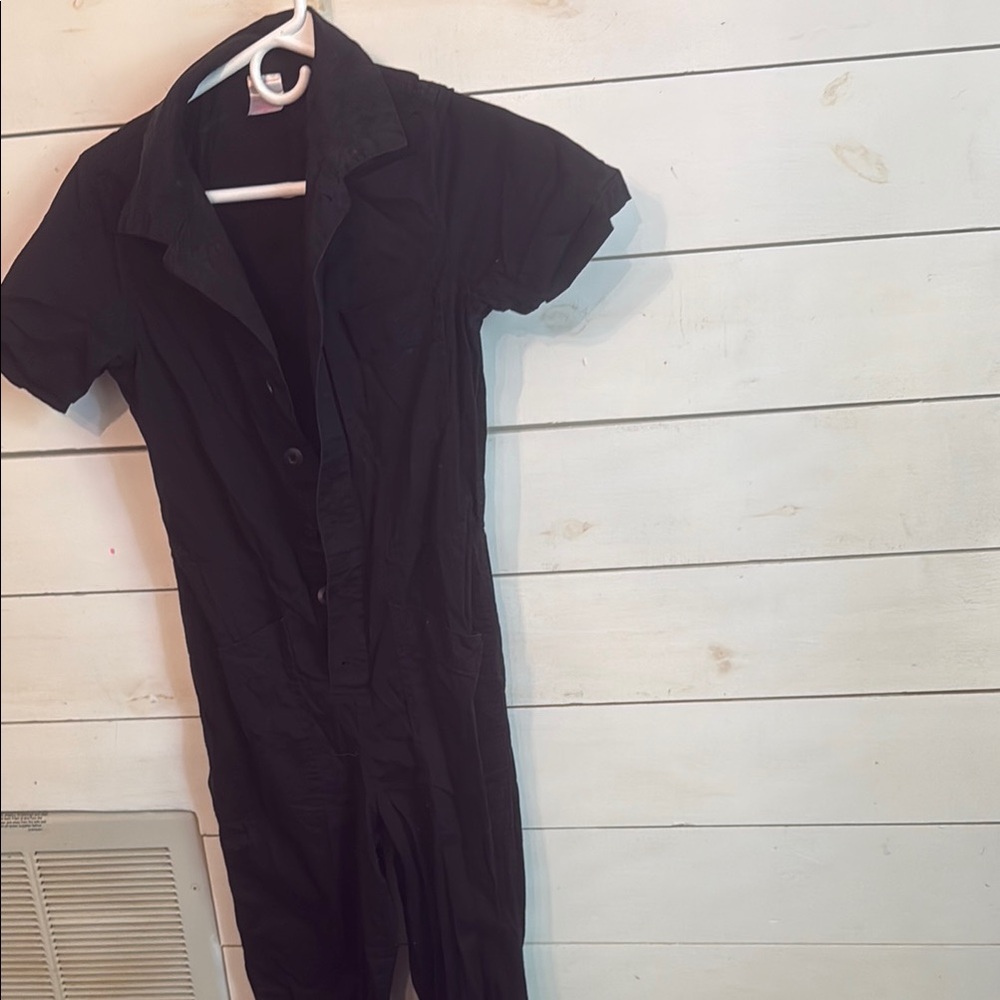 Black Short Sleeve Jumpsuit